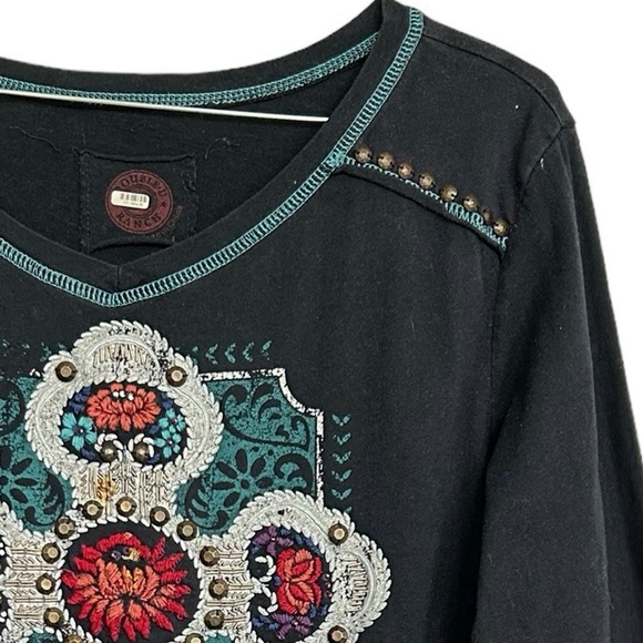 Double D Ranch Embroidered Long Sleeve Top Tee - Picture 5 of 13